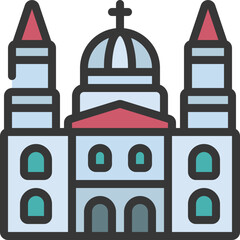 Naklejka premium Cathedral Icon