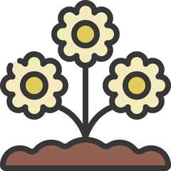 Daisys In Ground Icon