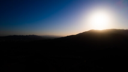 sunset in the mountains