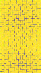 Creative puzzle lines on yellow background