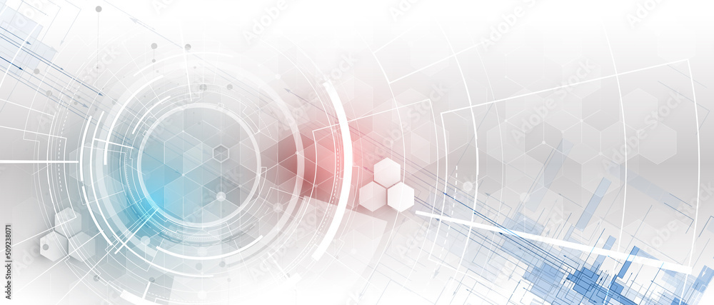 Poster technology data background, idea of global business solution