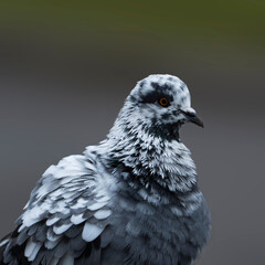 close-up portrait of a pigeon