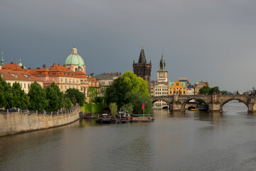 Obraz premium Prague Old Town Towers with Charles Bridge