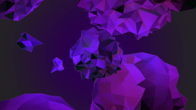 Purple futuristic liquid orb in dark space, abstract futuristic and cyber style background