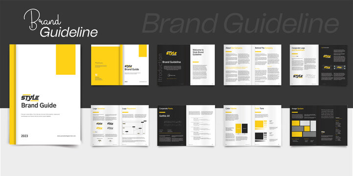 Brand Guidelines Brand Guideline Template Brand Style Guide Book Brochure Layout Brand Book Brand Manual	