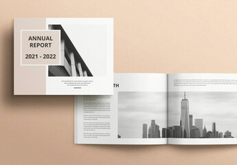 Annual Report Landscape Brochure Layout