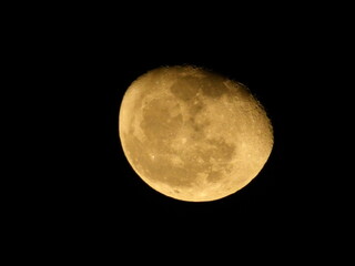 full moon in the black night sky