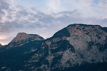 Naklejka na ściany i meble Landscape photography of the mountains in hallstatt austria