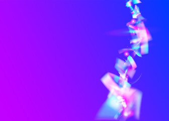 Obraz na płótnie Canvas Cristal Tinsel. Light Background. Retro Element. Blur Multicolor