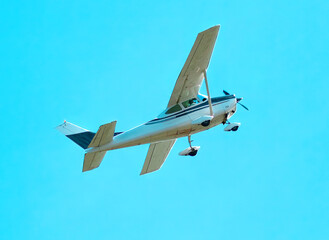 Light aircraft at takeoff
