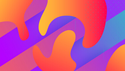 Liquid Background. Purple Trendy Flyer. Modern Shape. Dynamic Co
