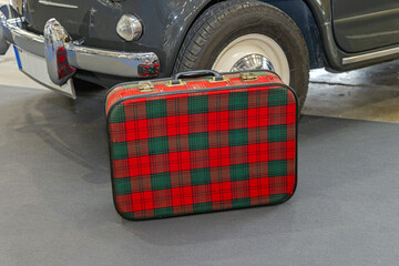 Plaid Suitcase Travel