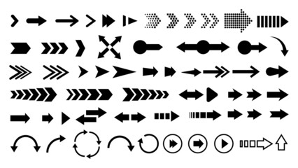 Arrows Set. Arrow Icon Collection. Set of Different Arrow symbols