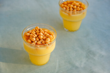 Boza or bosa, traditional fermented Turkish beverage