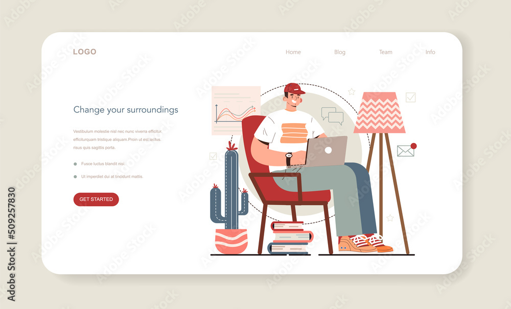 Aufkleber hyperfocus idea, how to become more efficient web banner or landing page
