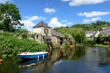 View of the picturesque village of Pontrieux in Brittany