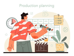 Producer concept. Film and music production, entertainment
