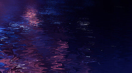 Abstract background neon of acrylic oil paints. Liquid waves of blue paint neon. Abstract wave patterns. Fluid Liquid Art. 3D illustration.