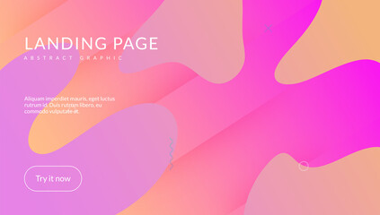 Neon Background. Dynamic Cover. Wavy Landing Page. Creative Maga