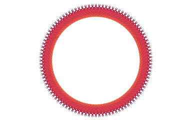 red circle frame on white