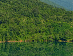 Reservoir lake Peruca at the river Cetina, Croatia