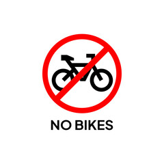 Vector logo prohibited from using bicycles