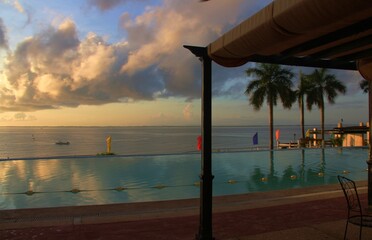 Pool and beach, Vista Mar Beach Resort & Country Club, Lapu Lapu, Cebu, Philippines