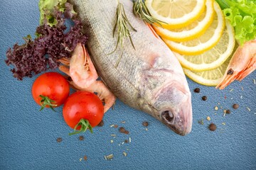 Tasty fresh fish in a restaurant for family dinner.