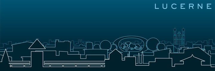 Lucerne Multiple Lines Skyline and Landmarks