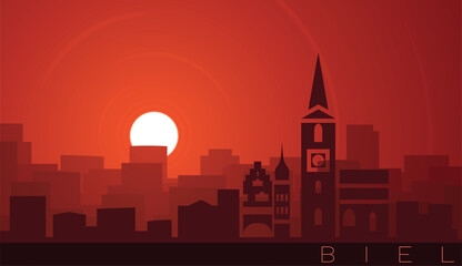 Biel Low Sun Skyline Scene