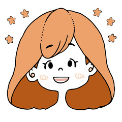 笑顔の女の子のイラスト