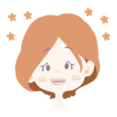 笑顔の女の子のイラスト