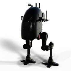 3D-illustration of a mechanic robot walker