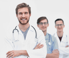 Fototapeta premium group of successful medical workers