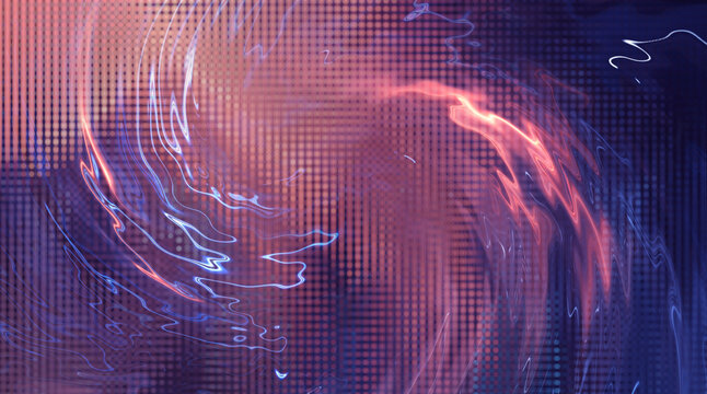 Abstract neon background. Liquid waves of neon paint. Night disco neon, music, movement. Abstract wave patterns. Fluid Liquid Art. 3D illustration.