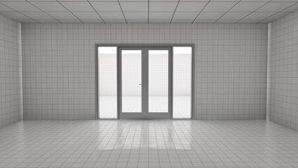 door in an empty room