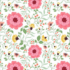 Beautiful Bright Floral Seamless Pattern
