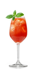 glass of tomato juice cocktail