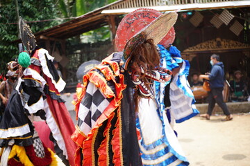 Naklejka premium Exotic Traditional Dance Performance Arts from Central Java Indonesia