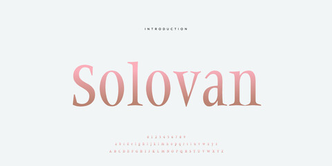 Royal, an elegant alphabet font and number. Premium uppercase fashion Design typography. vector illustration