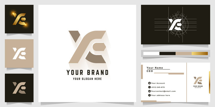 Letter XE or XCE monogram logo