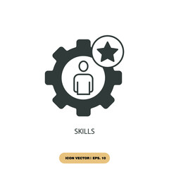 skills icons  symbol vector elements for infographic web