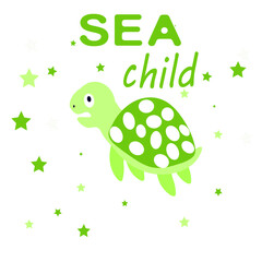 sea child tortoise