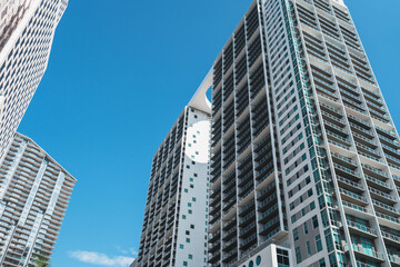 Fototapeta na wymiar modern office buildings Brickell miami 