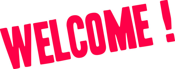 Welcome Word Cloud on a white background. 