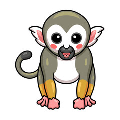 Cute little squirrel monkey cartoon
