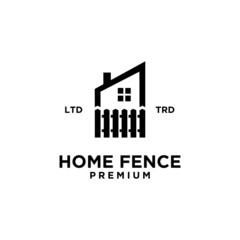 home fence logo vector illustration design