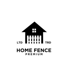 home fence logo vector illustration design