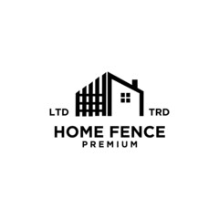 home fence logo vector illustration design