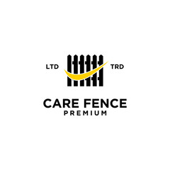fence care minimalism logo vector design